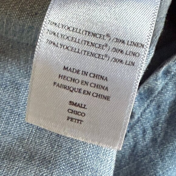 Rails Scarlett Chambray Romper Button Front Women's S - Picture 4 of 5